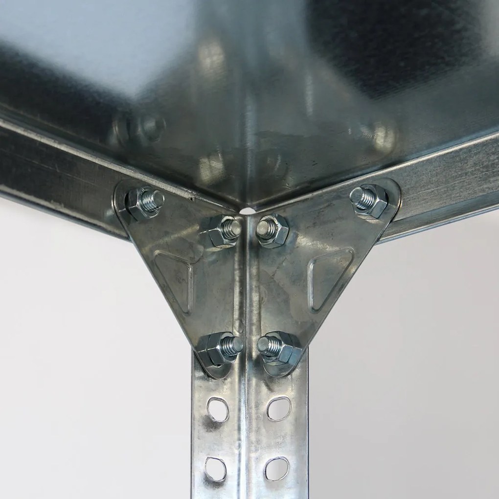 Skrutkový kovový regál 250x100x50cm, 5 políc