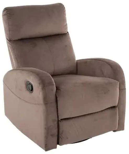 Polohovacie kreslo Olimp Velvet, hnedá