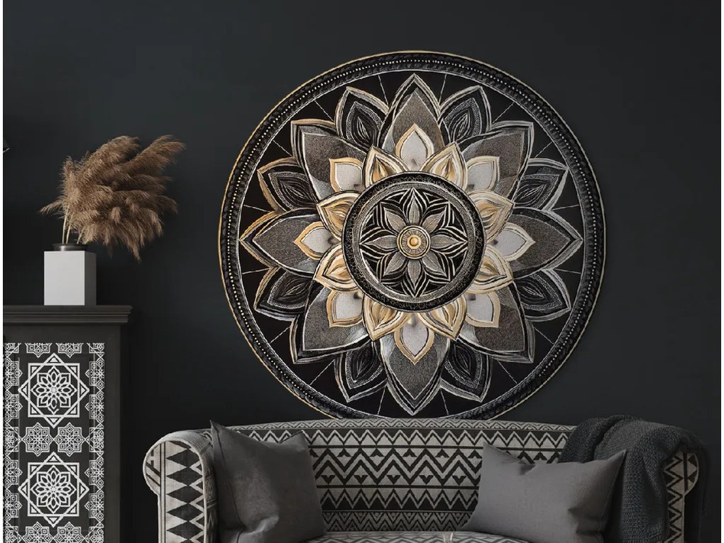drevko | Kvetinová mandala Nočný ornament 45 x 45 cm