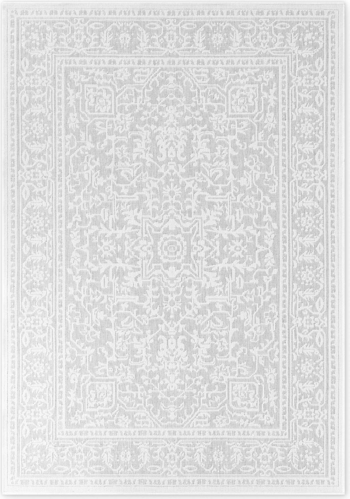 AKCIA: 160x230 cm Kusový koberec Duet Kona 106249 White/Gray - na von aj na doma, šedá, chodba / predsieň, Hanse Home