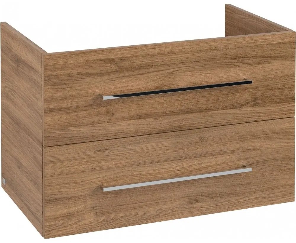 VILLEROY &amp; BOCH Avento závesná skrinka pod umývadlo, 2 zásuvky, 780 x 452 x 514 mm, Oak Kansas, A89100RH