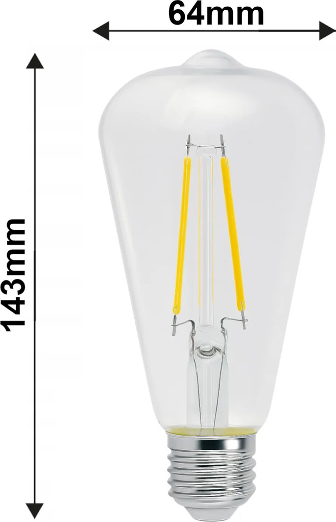 SADA 6x LED žiarovka E27 8W 880lm 3000K - tepla biela