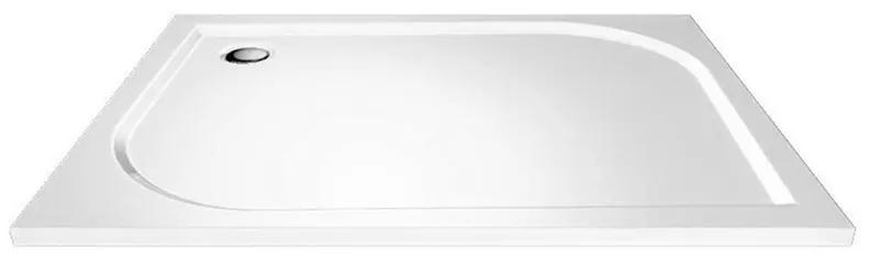 Mereo, Obdĺžniková sprchová vanička 110x80x3 cm, bez nožičiek, liaty mramor, MER-CV82M