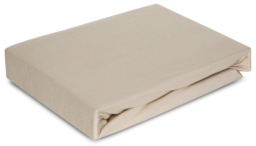 JERSEY PRESTIERADLO JERS4 180X200 CM, VÝŠKA 30 CM BÉŽOVÉ