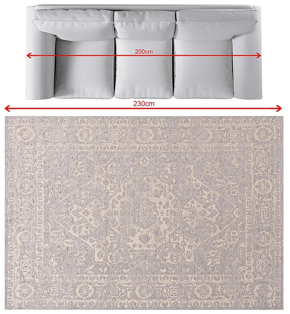 Koberec Velvet beige/grey 160x230cm