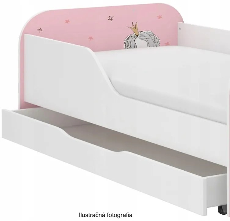 Rozprávková detská posteľ 140 x 70 cm s medvedíkom