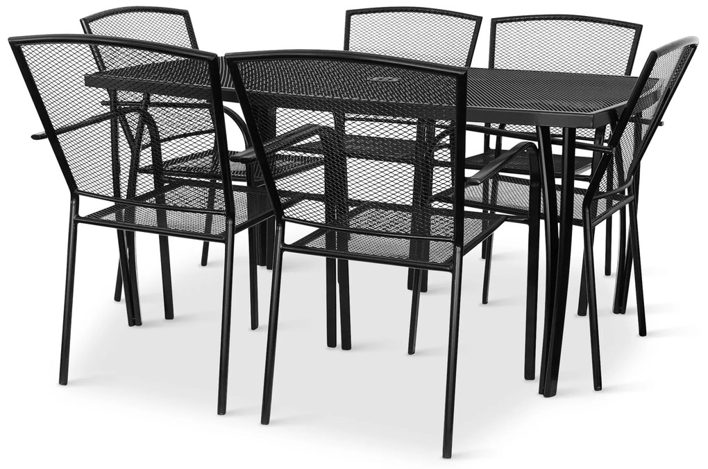 Noela Záhradná kovová zostava Lana + 6x kovová stolička Lana steel ZWMC-19