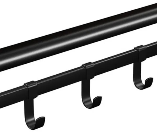 Nástenný vešiak s policou NATE hnedá/čierna