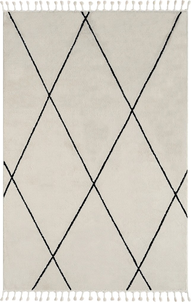 Kusový koberec Moroccan Charm weiß, 160x230, čiernobiela, obývacia izba, My Flair