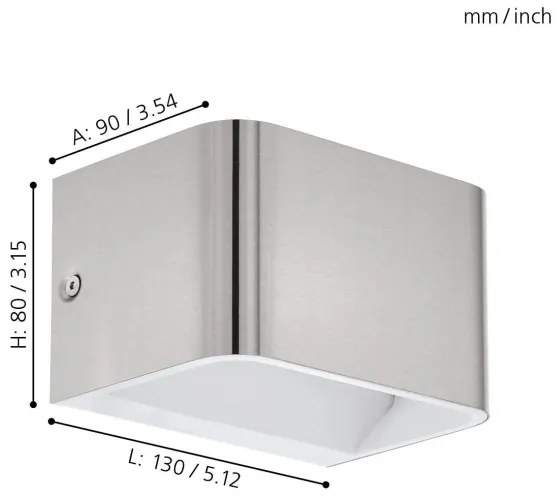 Eglo 98424 - LED Nástenné svietidlo SANIA LED/6W/230V