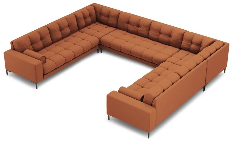 Rohová pohovka v tehlovej farbe do "U" Bali – Cosmopolitan Design