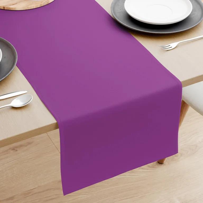 Goldea behúň na stôl 100% bavlnené plátno - fialový 20x160 cm