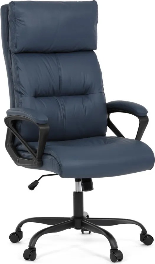 Kancelárske kreslo PEDRO — ekokoža, modrá