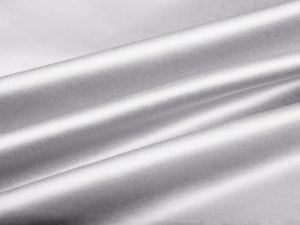 Biante Saténový obdĺžnikový obrus polyesterový Satén LUX-034 Svetlo strieborný 100x140 cm