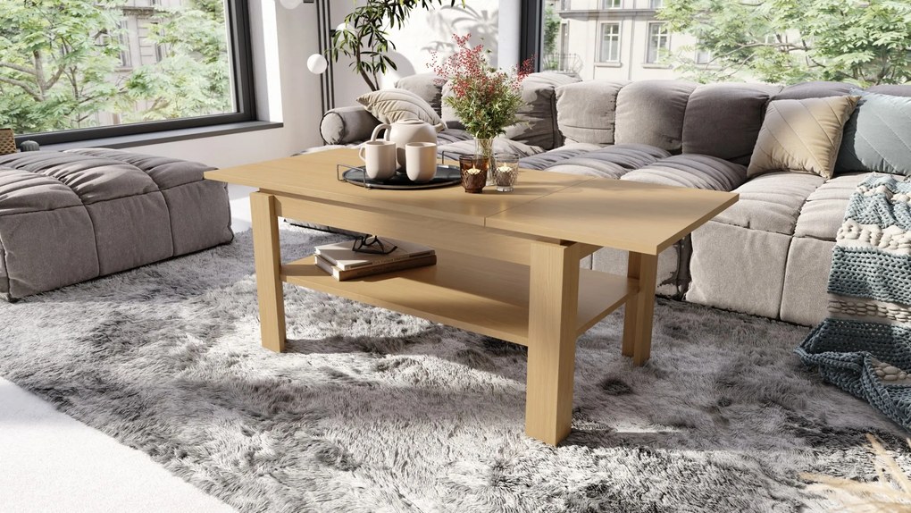 ASTI-R dub Oasis - moderný konferenčný stolík s rozkladacou doskou