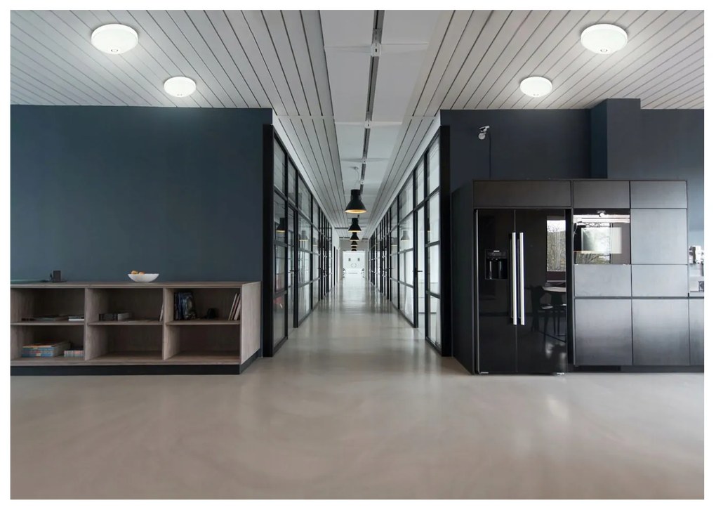 ECOLIGHT LED stropné svietidlo 2xE27 s pohybovým senzorom - sklo