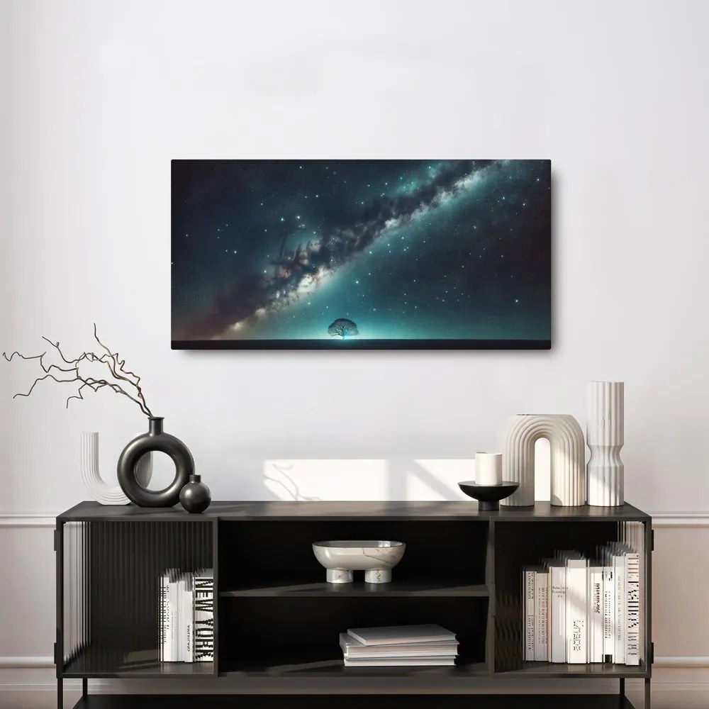 Obraz osamelý strom života v noci