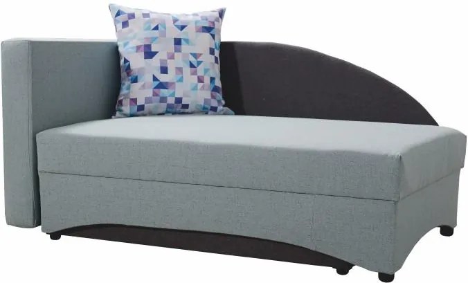 Rozkládací křeslo, levá, mentol / šedá, BELLA 0000186814 Tempo Kondela