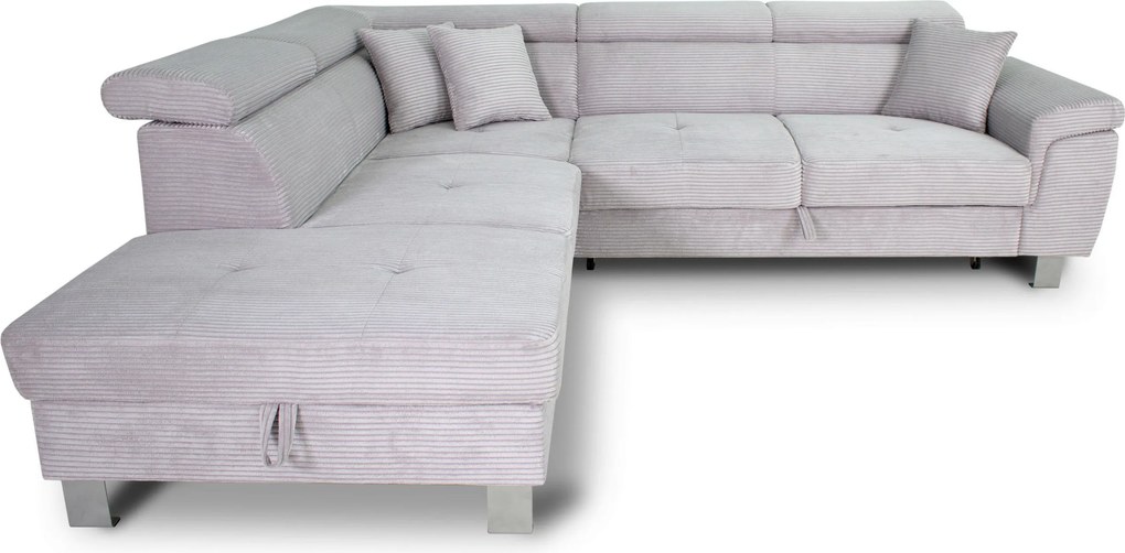 XXXLutz ROHOVÁ SEDAČKA, textil, svetlosivá Xora - Sedačky - 002991004401