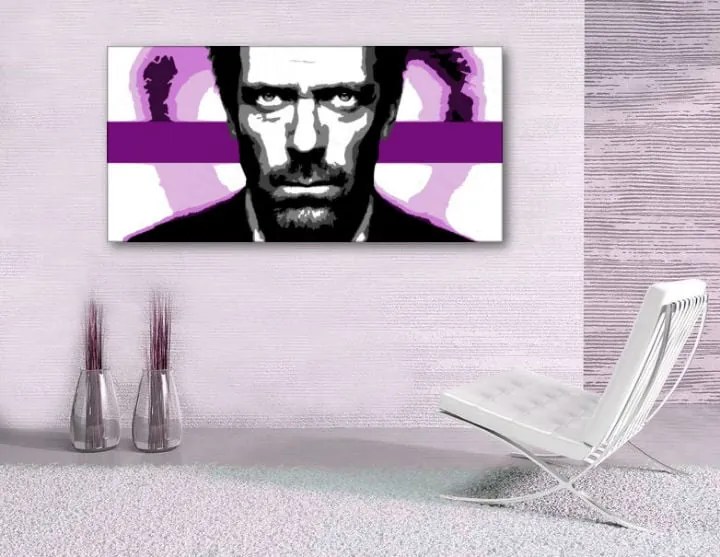Ručne maľovaný POP Art obraz Dr. HOUSE 1010 | rôzne rozmery