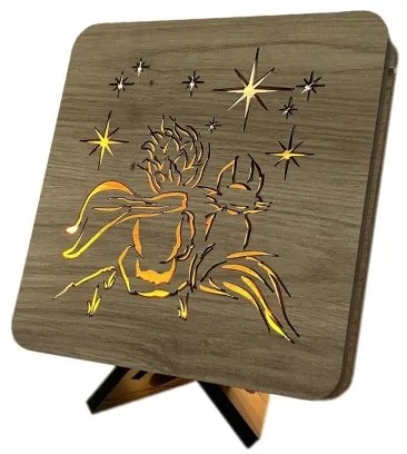 Li-Go 5788/DUB2 - LED stolná dekorácia LED/12W/230V 19x19 cm dub/Malý princ