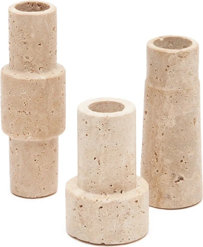 Kamenné svietniky v súprave 3 ks Majid – Kave Home