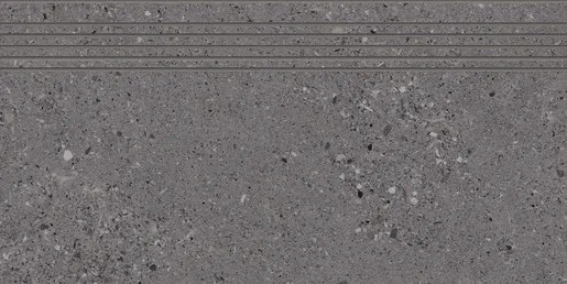 Schodovka Fineza Breccia tmavo sivá 30x60 cm mat SCBRECCIA36DGR
