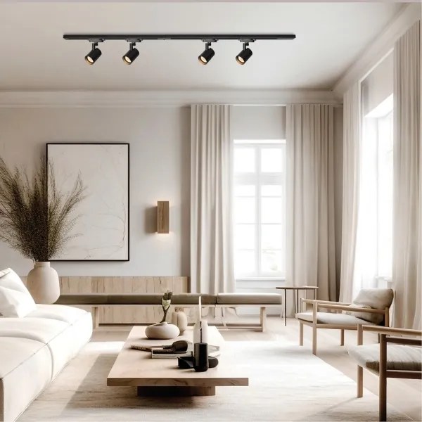 Bodové svietidlo v lištovom systéme VOLF 4xGU10/10W/230V čierna