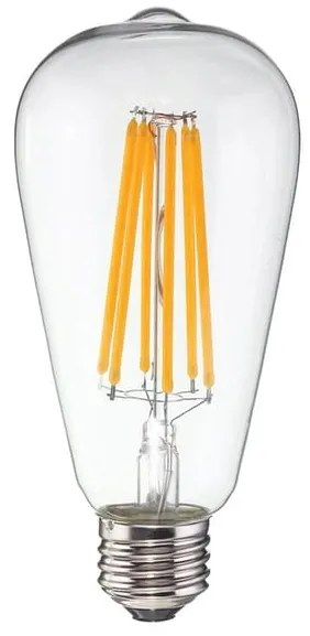 BERGE LED žiarovka E27 filament ST64 8W teplá biela