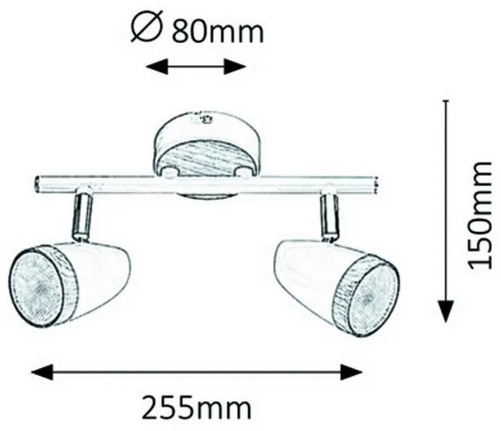 Rabalux 5565 - LED Bodové svietidlo KAREN 2xLED/4W/230V