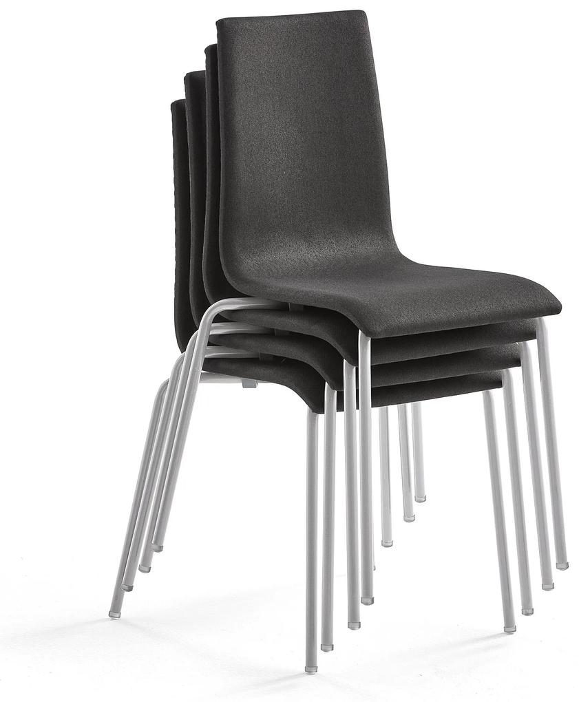 Konferenčná stolička MELVILLE, 4 ks, tmavošedá / šedá