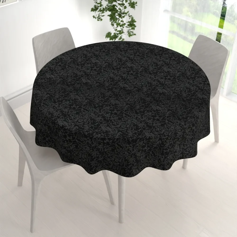 Biante Teflónový okrúhly obrus TF-098 Venezia čierny Ø 120 cm