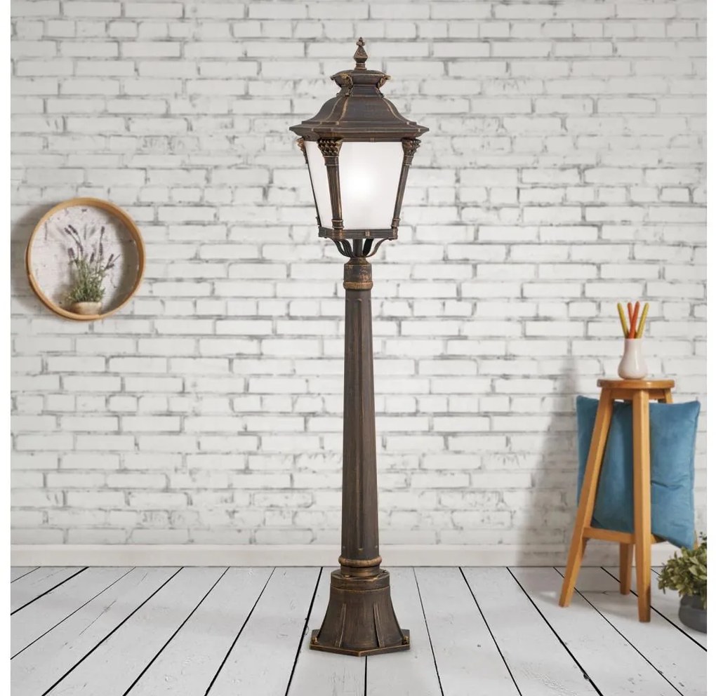 Orion - Vonkajšia lampa AIKO 1xE27/60W/230V 115 cm IP23 bronz/patina