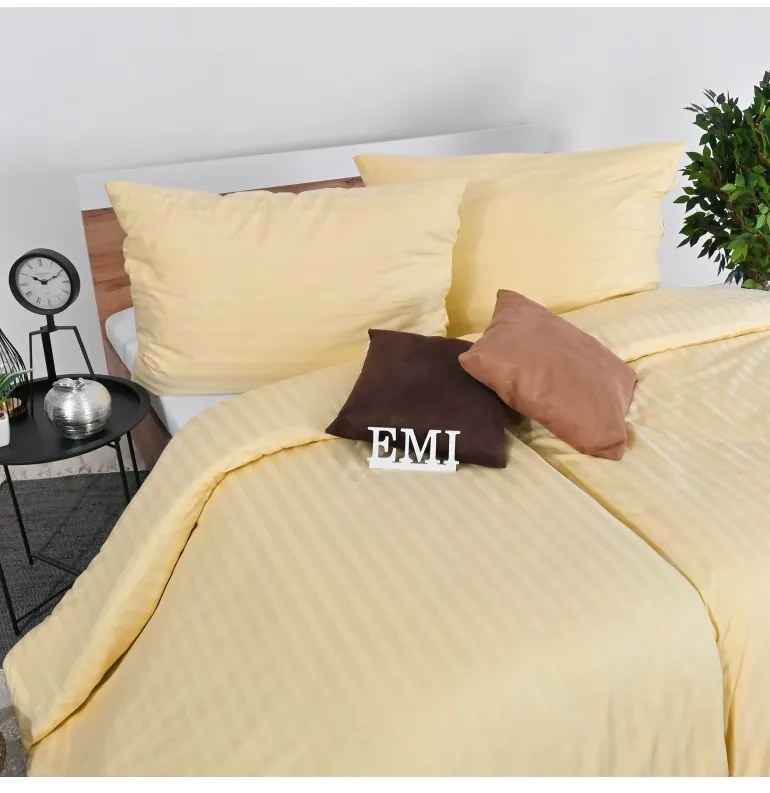 Obliečky damaškové zlaté EMI, Štandardný set jednolôžko obsahuje 1x 140x200 + 1x 70x90