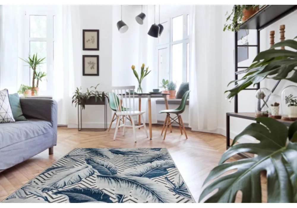 Vonkajšie kusový koberec Perie modrý 157x220cm