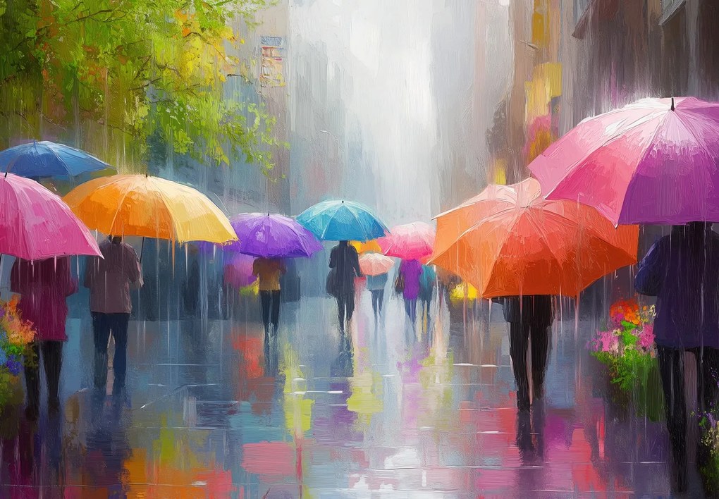 Fototapeta - Daždivý deň (147x102 cm)