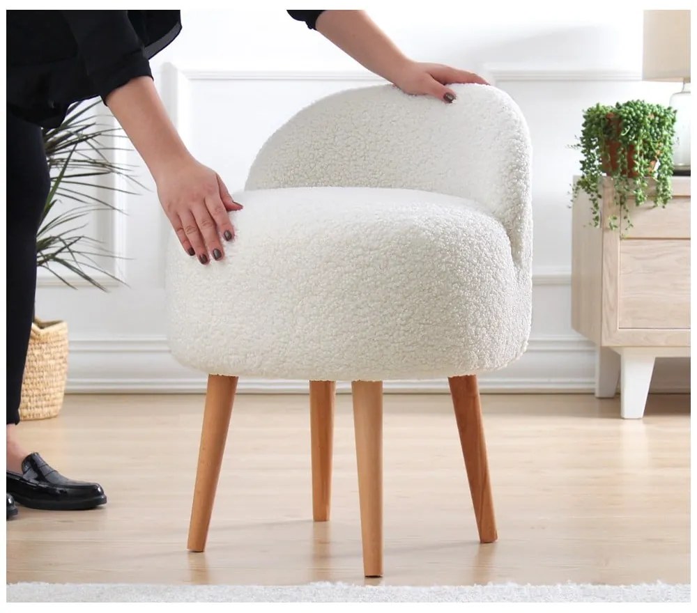 Biely taburet Rufmee – Artie