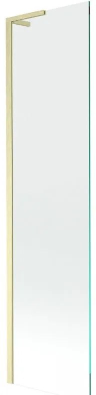 Mexen Next L, 1-krídlová vaňová zástena 50 x 150 cm, 6mm číre sklo, zlatý matný profil, 895-050-000-03-00-55