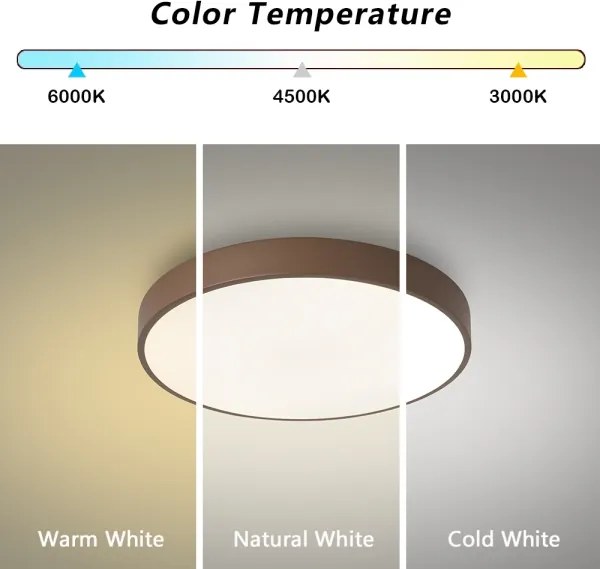 Brilagi - LED stropné svietidlo POOL LED/36W/230V 3000/4000/6000K 30 cm hnedé