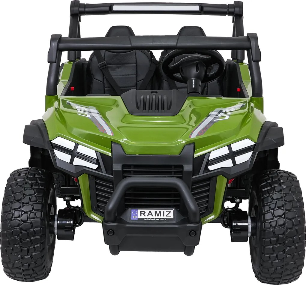 Ramiz Elektrická bugina Gravity pre deti zelená + pohon 4x4 + diaľkové ovládanie