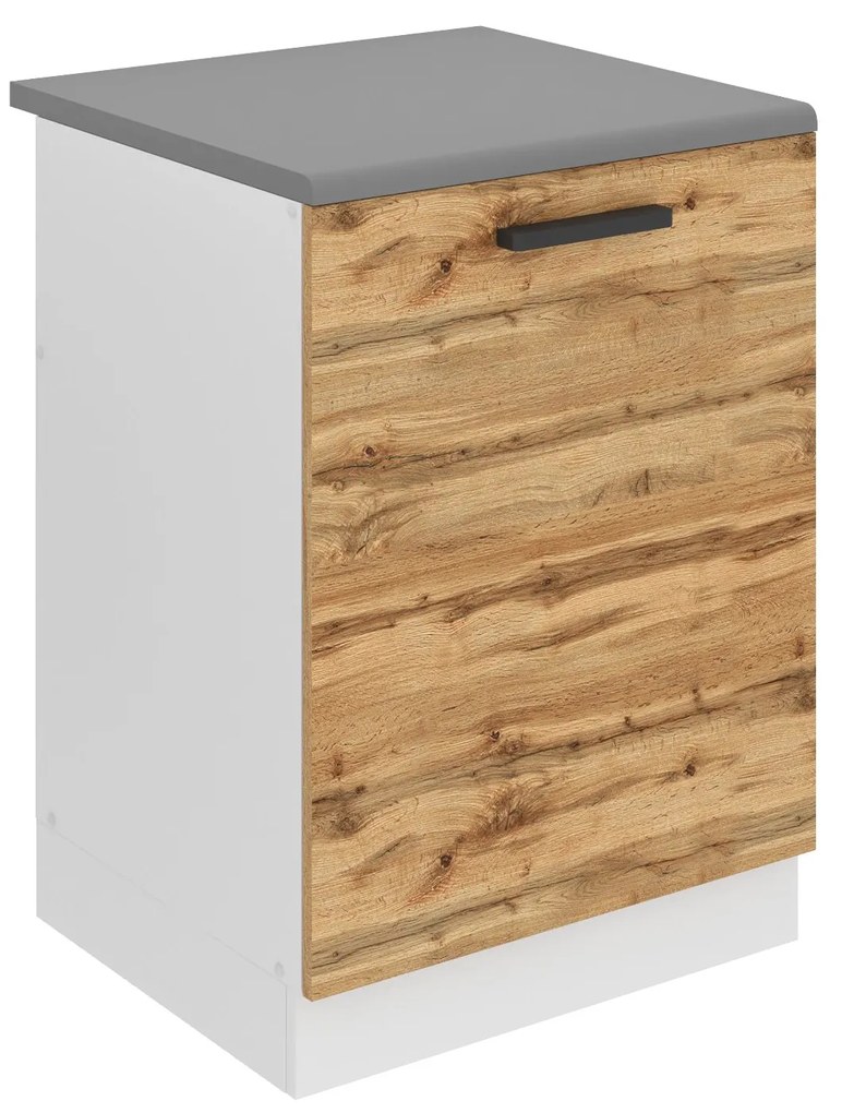 Kuchynská skrinka Belini Premium Full Version drezová 60 cm dub wotan s pracovnou doskou