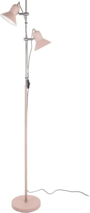 Svetloružová stojacia lampa Leitmotiv Slender, výška 153 cm