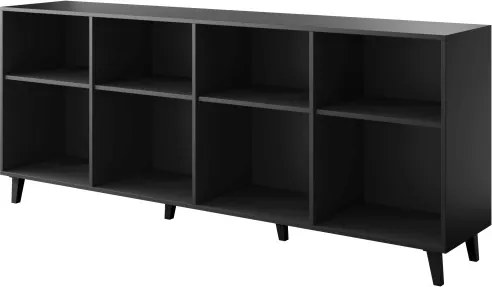 Komoda Etna 200 cm čierna/dub craft