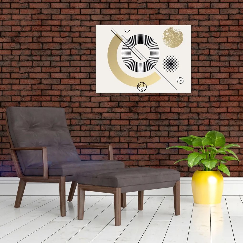 Sklenený obraz - Geometrické tvary N⁰2 (70x50 cm)