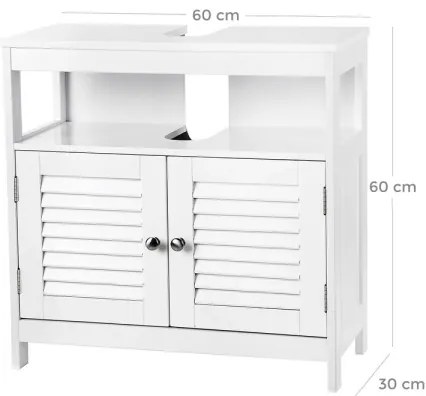 Biela kúpeľňová skrinka EIKE