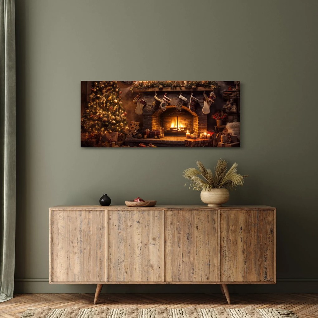 Obraz - Vianočná atmosféra (120x50 cm)