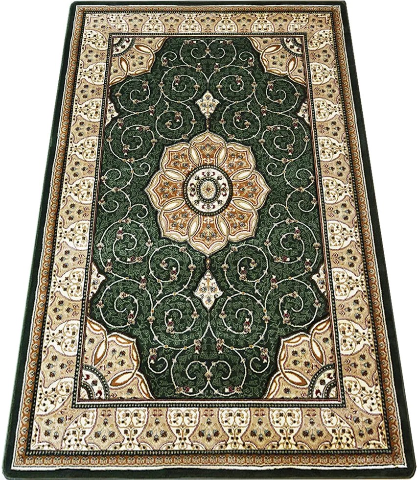 Koberec Adora 5792 zelený obdĺžnikový s orientálnym vzorom Rozmer: 180x260 cm