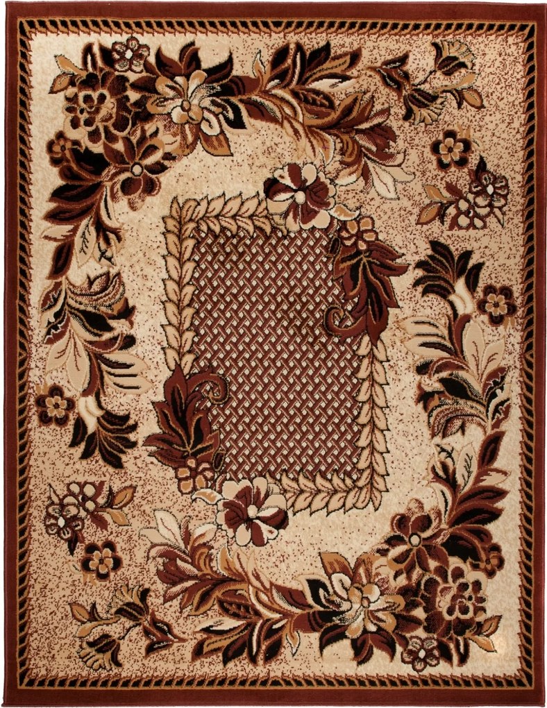 TA Koberec 7192B SVETLO BÉŽOVÁ ATLAS PP HNEDÁ Rozmer: 80x150 cm