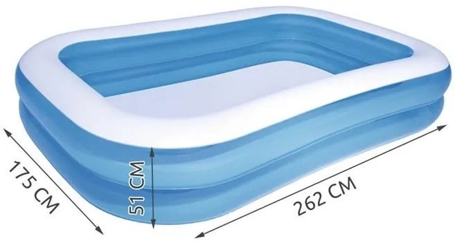 BESTWAY 54006 Nafukovací bazén 262 x 175 x 51 cm
