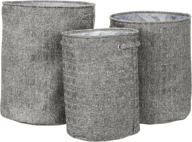 Set troch košov na bielizeň sivý LK9581-GREY (3 ks)